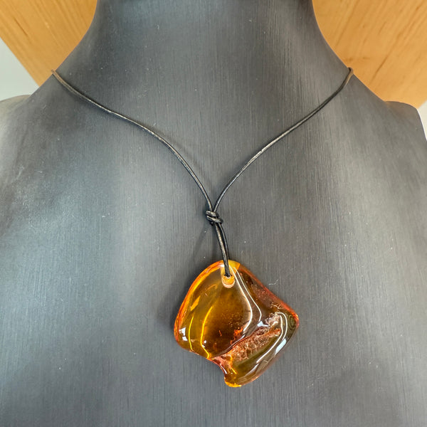 Vintage Natural Amber Pendant Authentic Baltic Gemstone 6.5g Gift