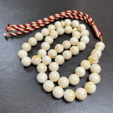 Handmade White Amber Misbaha | 11.7mm | 44.15g | 45 beads + Lab certificate