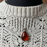 Natural Amber Pendant 925 Sterling Silver Made in Eu Baltic Gemstone 4.5g Gift