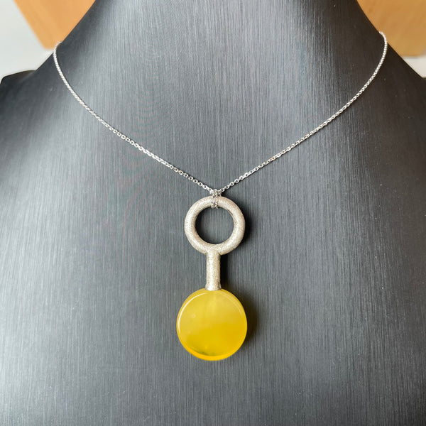 Natural Amber Pendant 925 Sterling Silver Made in Eu Baltic Gemstone 5g