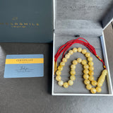Natural Amber Misbaha Tasbih 33 Prayer Beads 11mm 28.5g