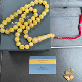 Natural Amber Misbaha Tasbih 45 Prayer Beads 12mm 55.5g