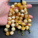 Baltic Natural Amber Misbaha Tasbih Islamic Prayer Beads 15mm 84g