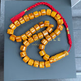 Handmade Honey Amber Misbaha 11x9mm 39.5g 41 beads LAB certificate