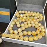 Natural Amber Misbaha Tasbih 66 Prayer Beads 13mm 89g