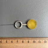 Natural Amber Pendant 925 Sterling Silver Made in Eu Baltic Gemstone 5g