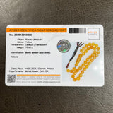 Handmade Honey Amber Misbaha 14.5mm 76.6g 33 beads LAB certificate
