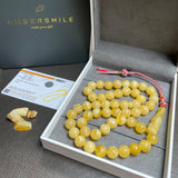 Certified Natural Amber Misbaha Tasbih Islamic Prayer Beads 11.3mm 39.67g