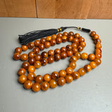 Handmade Antiq Amber Misbaha Tasbih Islamic Prayer Beads 9.5mm 36.5g