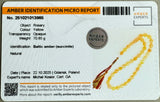 Handmade Natural Baltic Amber Misbaha Islamic Prayer Beads 13mm x 17mm 70g