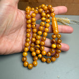 Handmade Antiq Amber Misbaha Tasbih Islamic Prayer Beads 9mm 32g