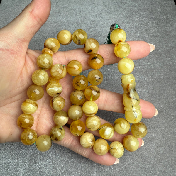 YELLOW AMBER MISBAHA 13mm 54.5g