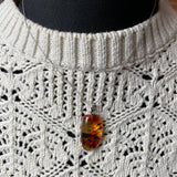 Natural Amber Pendant 925 Sterling Silver Made in Eu Baltic Gemstone 3.6g
