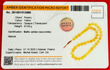 *EXCLUSIVE HONEY WHITE AMBER MISBAHA 12.3mm 43.5g