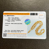 مسبحة كهرمان عسلي يدوية الصنع 12×11 ملم 58.1 جرام 45 خرزة شهادة مختبر