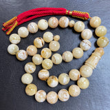 Oreo Natural Amber Misbaha Tasbih Islamic Prayer Beads 14mm 63.5g