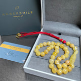 Natural Baltic Amber Misbaha Tasbih Islamic Prayer Beads 10.5mm 29.5g