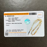 Handmade Honey White Amber Misbaha 12x15mm 62.08g 33 beads LAB certificate