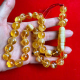 *EXCLUSIVE HONEY WHITE AMBER MISBAHA 12.7mm 49.5g