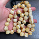 Oreo Natural Amber Misbaha Tasbih Islamic Prayer Beads 14mm 69g