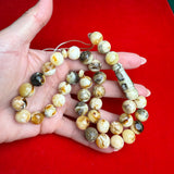 Amber Prayer Beads Islamic Tasbih Misbaha 33 Muslim Rosary 12.5mm 41.5g