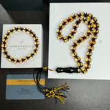 Black Diamond Amber Misbaha 10mm 30.5g and GIFT bracelet