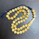 Exclusive Natural Amber Misbaha Tasbih Islamic Prayer Beads 10.5mm 36.4g