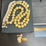 Natural Amber Misbaha Tasbih 45 Prayer Beads 12mm 53.5g