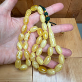 Premium Handmade  Natural Amber Misbaha Islamic Prayer Beads 10mm x 16mm 36.5g