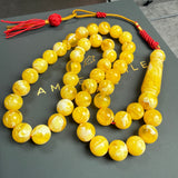 Honey Pressed Amber Style Misbaha Tasbih 34g | 10mm | 45 beads