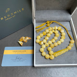 Luxury Natural Amber Misbaha Tasbih Islamic Prayer Beads 11.4mm 34.4g