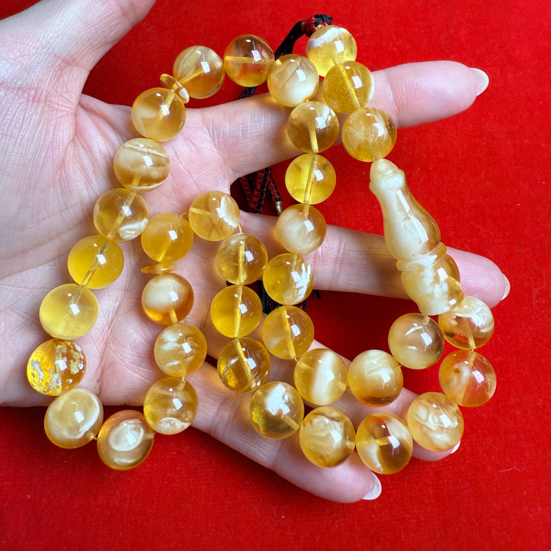 *EXCLUSIVE HONEY WHITE AMBER MISBAHA 13.6mm 55g
