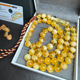 Honey Amber Misbaha 57 Beads 13mm 87.9g LAB certificate