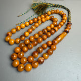Handmade Antiq Amber Misbaha Tasbih Islamic Prayer Beads 8.9mm 32.5g