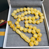 Premium Natural Amber Misbaha Tasbih Islamic Prayer Beads 12mm 53.7g