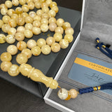 Natural Amber Misbaha Tasbih 66 Prayer Beads 13mm 89g
