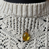 Natural Amber Pendant 925 Sterling Silver Made in Eu Baltic Gemstone 2.5g Gift