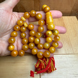 Handmade Antiq Amber Misbaha Tasbih Islamic Prayer Beads 12.2mm 45g