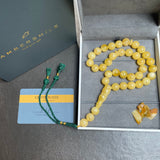 Handmade Natural Amber Misbaha Tasbih Islamic Prayer Beads 11.7mm 36.3g