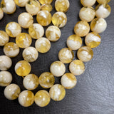 مسبحة يدوية الصنع من العنبر الأبيض العسلي | 10.8 مم | 49 غ | 66 حبة