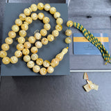 Natural Amber Misbaha Tasbih 45 Prayer Beads 13mm 73.5g