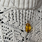 Natural Amber Pendant 925 Sterling Silver Made in Eu Baltic Gemstone 3g Gift