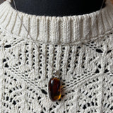 Natural Amber Pendant 925 Sterling Silver Made in Eu Baltic Gemstone 3g Gift