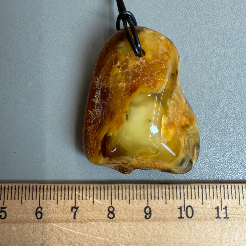 Vintage Natural Amber Pendant Authentic Baltic Gemstone 11.5g Gift