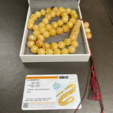 Natural Amber Misbaha Tasbih 45 Prayer Beads 14mm 86g