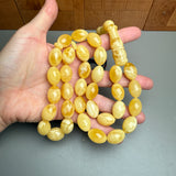 Natural Handmade  Baltic Amber Misbaha Islamic Prayer Beads 13mm x 19mm 73.1g