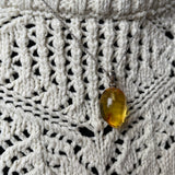 Natural Amber Pendant 925 Sterling Silver Made in Eu Baltic Gemstone 2.5g Gift