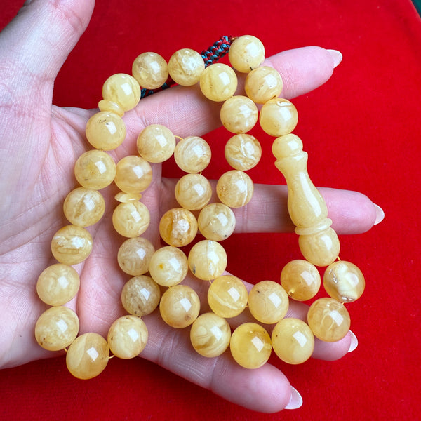 YELLOW WHITE AMBER MISBAHA 12.6mm 47g