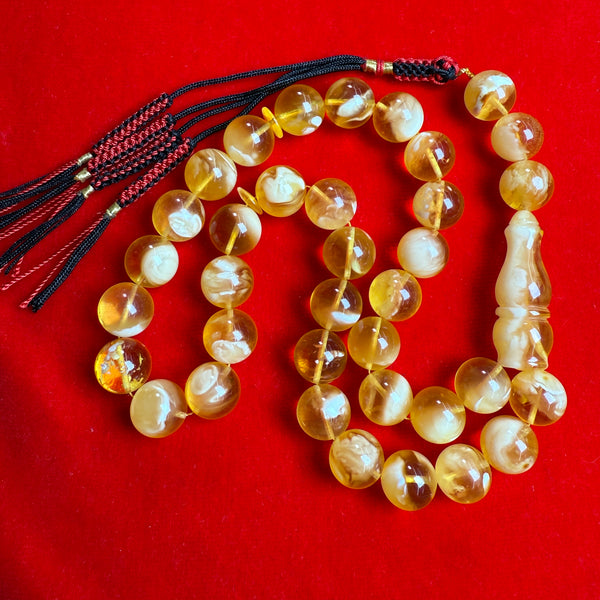 *EXCLUSIVE HONEY WHITE AMBER MISBAHA 13.6mm 55g