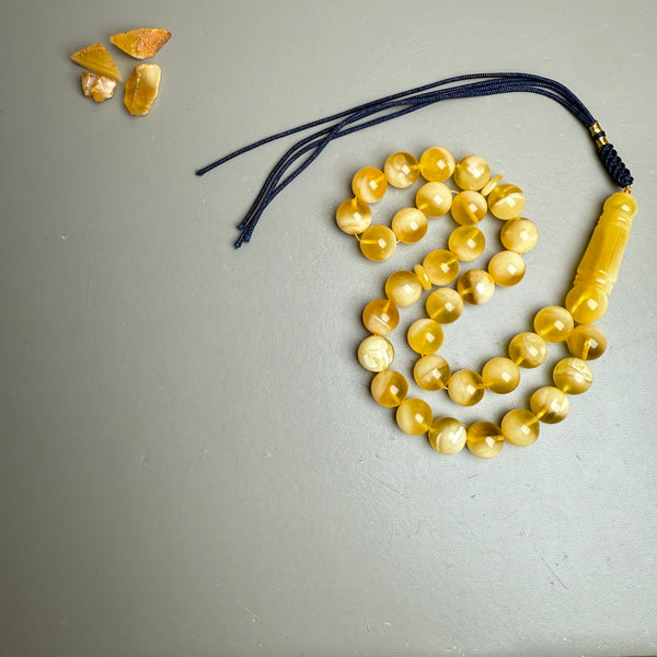 Luxury Natural Baltic Amber Tasbih Misbaha تسبيح Islamic 11.8mm 35.6g